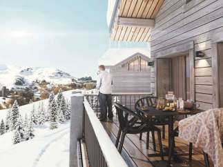 Luxury chalet with breathtaking mountain views.
