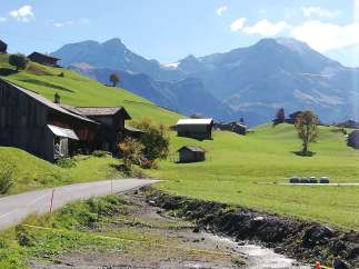 Nestled in a picturesque mountain landscape, this property offers stunning views and a tranquil setting.