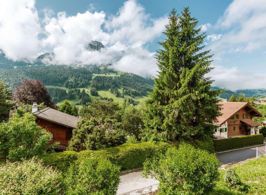 Nestled amidst the breathtaking Swiss Alps, this charming property offers stunning mountain views and a serene atmosphere.