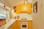 Charming kitchen with a unique design.