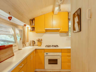 Charming kitchen with a unique design.