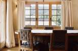 Experience rustic elegance in this stunning dining room.