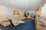 This stunning living room boasts a modern design with a touch of elegance.