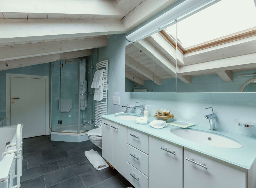 Discover a serene bathroom retreat.