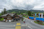 Nestled in a picturesque mountain village, this charming property boasts traditional Swiss architecture.