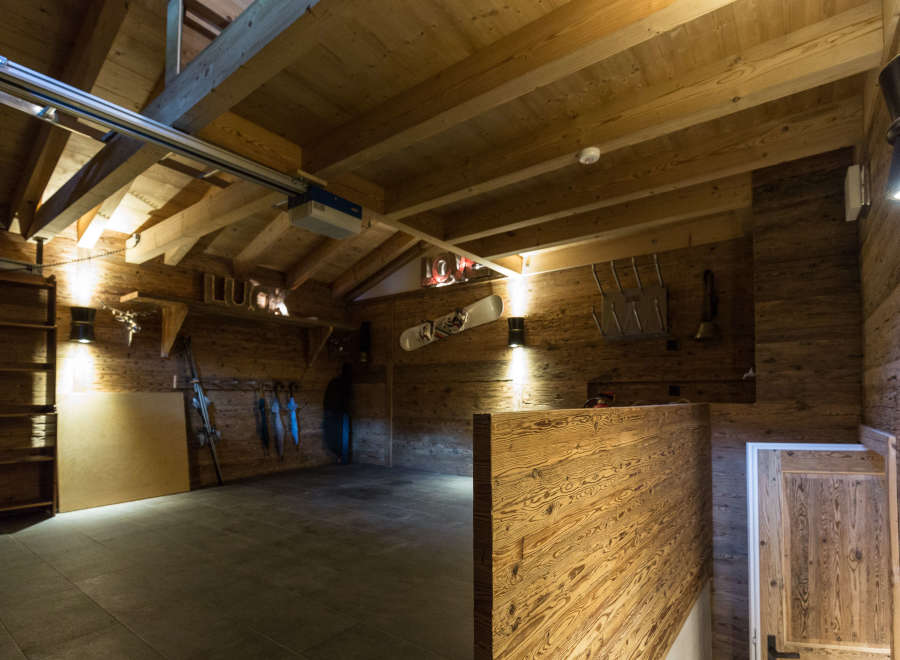 Step into a rustic haven with this charming wooden interior.