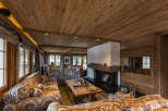 Experience the epitome of rustic luxury in this stunning living space.