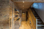 Step into rustic elegance with this stunning wooden interior.