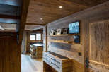 Step into rustic elegance with this stunning wooden interior.