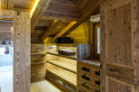 Step into rustic elegance with this stunning wooden interior.