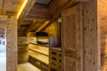 Experience rustic elegance in this stunning wooden interior.