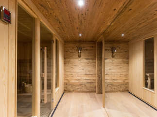 Step into a world of tranquility with this stunning sauna.