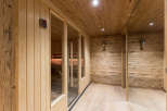 Step into a luxurious sauna experience.