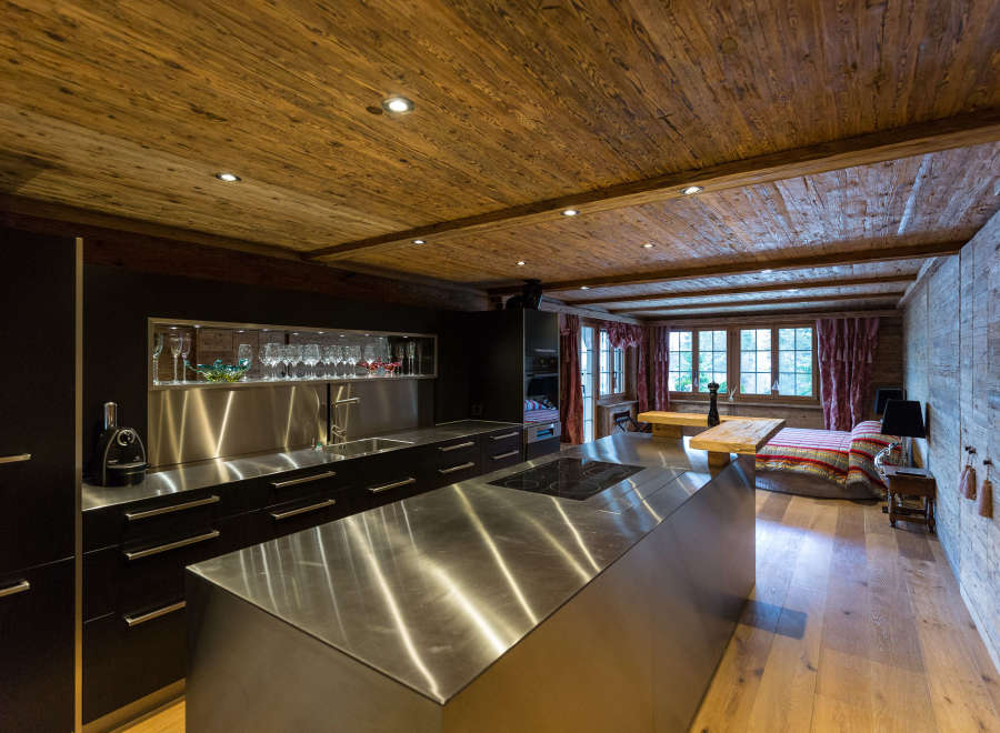 Experience rustic elegance in this stunning kitchen.