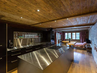 Experience rustic elegance in this stunning kitchen.