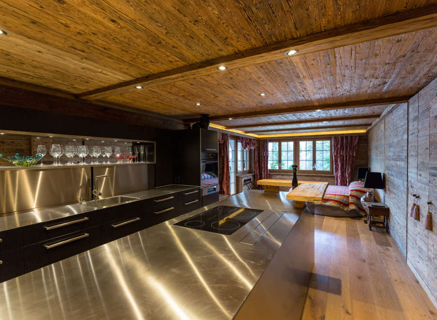 Experience rustic elegance in this stunning kitchen.