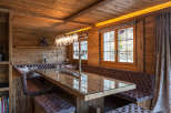 Experience rustic elegance in this stunning dining room.