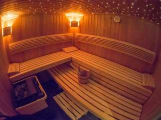 Relax and rejuvenate in this luxurious sauna.