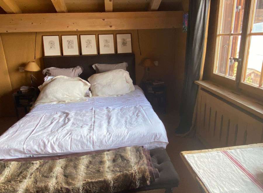 Cozy bedroom with a rustic charm.