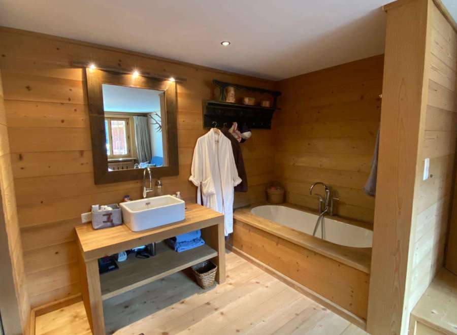 Experience rustic charm in this beautifully designed bathroom.