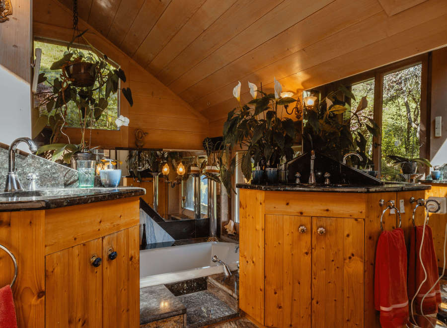 Step into a luxurious bathroom retreat.