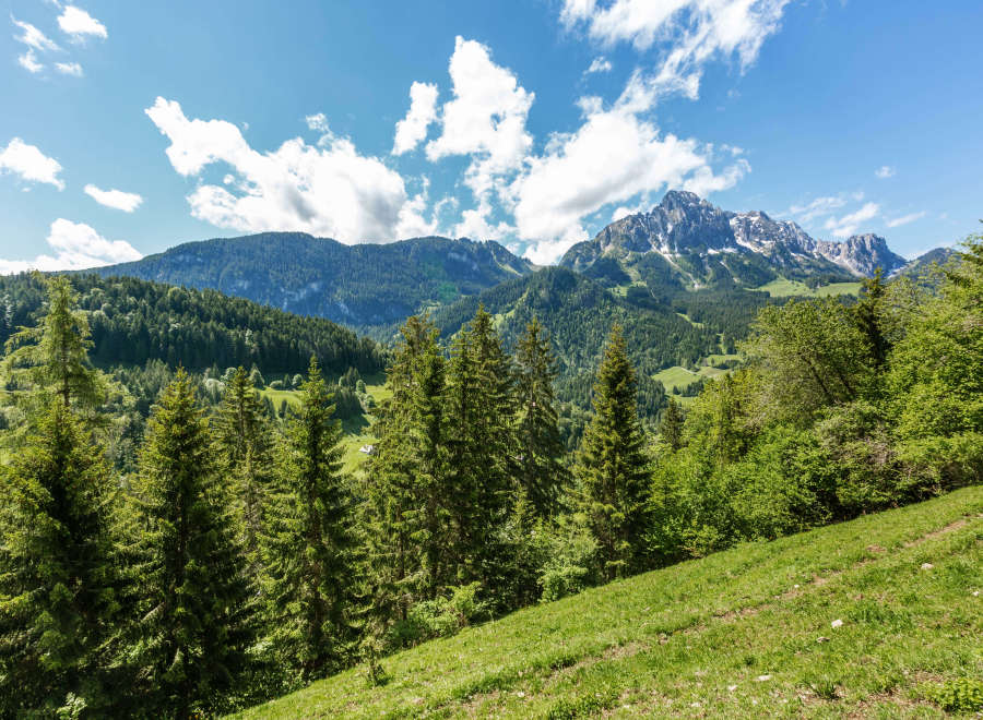 Explore the breathtaking beauty of the mountains with this stunning landscape.