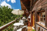 Enjoy the tranquility of this charming wooden chalet with a beautiful balcony.