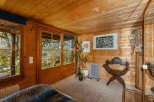 Step into a cozy cabin retreat with stunning wooden interiors.