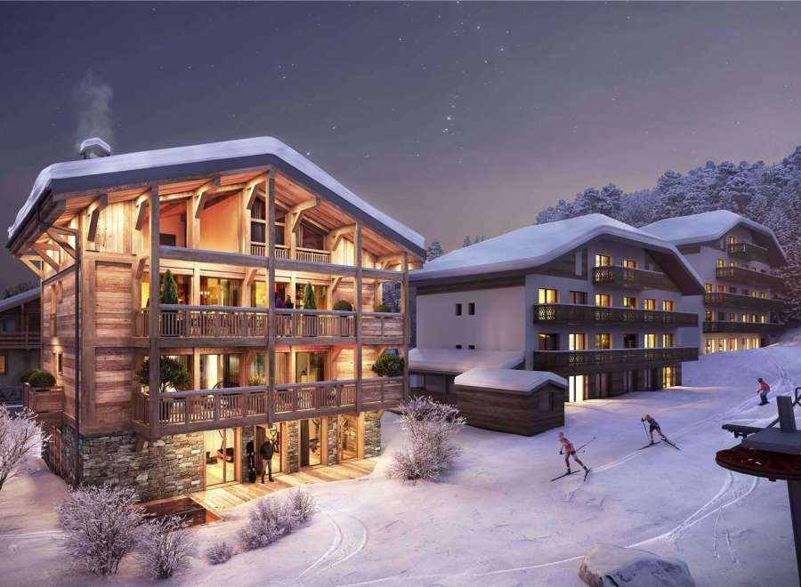 Experience luxury living in this stunning ski chalet, featuring exquisite wooden architecture and breathtaking mountain views.