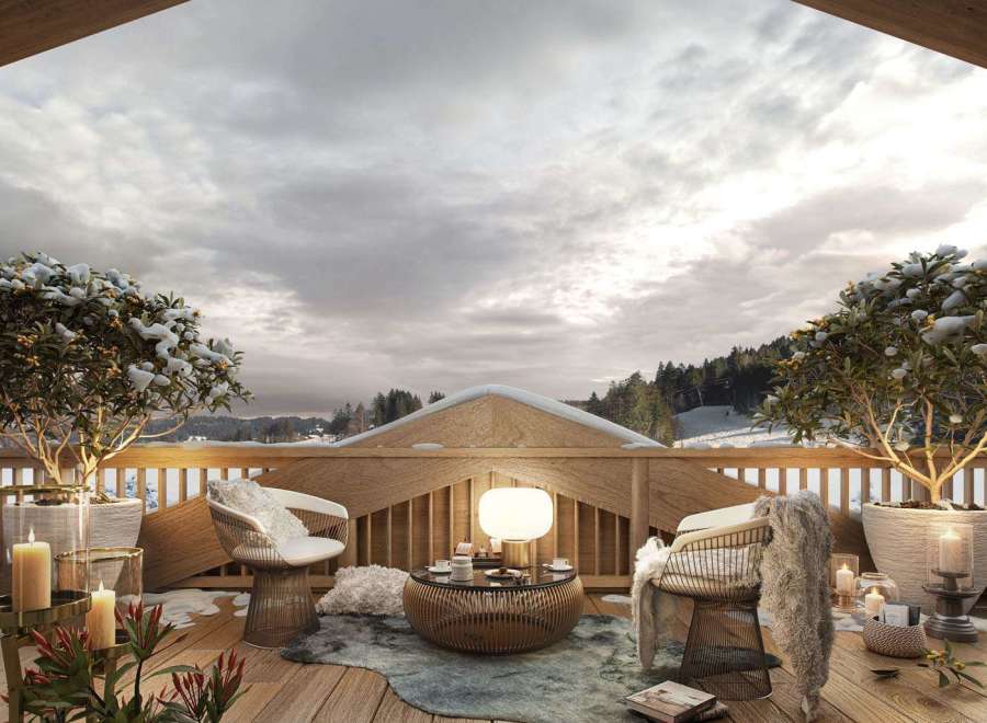 Experience the ultimate in luxury and relaxation on this stunning balcony.
