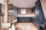 Discover the charm of this stunning property, featuring a beautifully designed kitchen with modern cabinetry and sleek countertops.