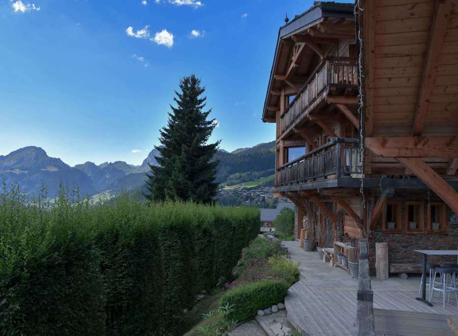 Experience the ultimate mountain retreat in this stunning wooden chalet.