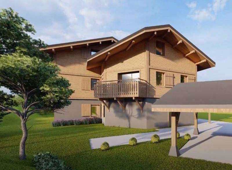 Discover the charm of this stunning wooden chalet, boasting a beautiful balcony and a covered carport.