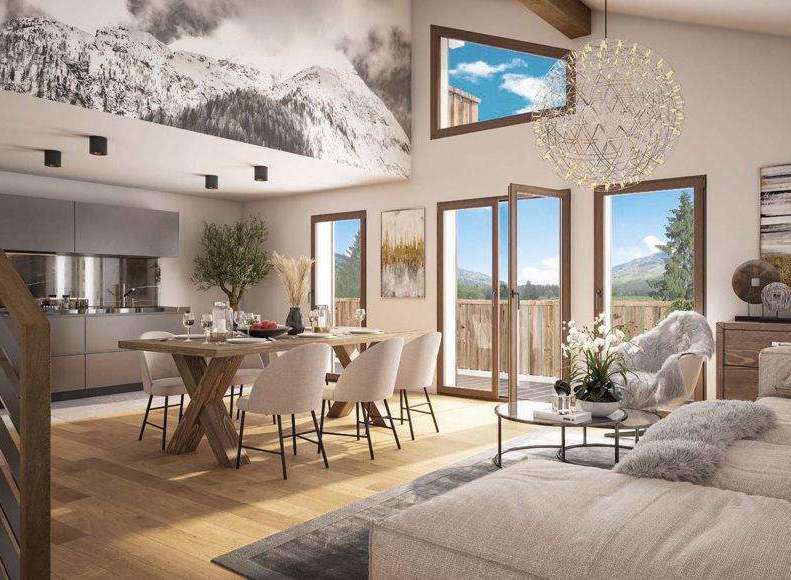 Experience luxury living in this stunning property, featuring a modern kitchen and a spacious dining area perfect for entertaining.