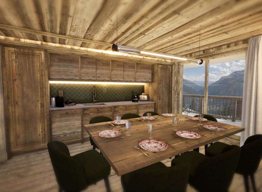 Experience the charm of this rustic dining area, perfect for intimate gatherings.