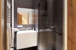 Step into a modern bathroom oasis.