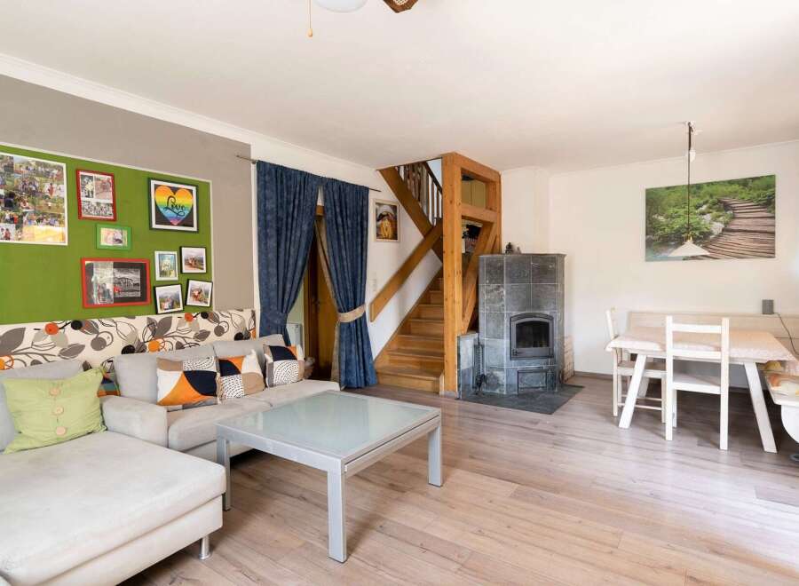 Discover a cozy living space with a unique blend of comfort and style.