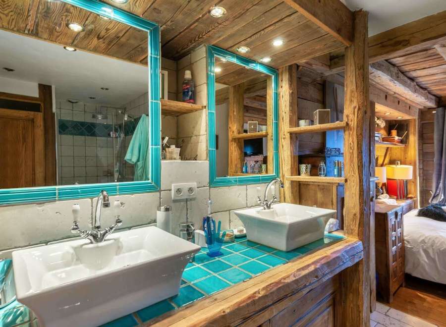 Experience rustic charm in this beautifully designed bathroom.