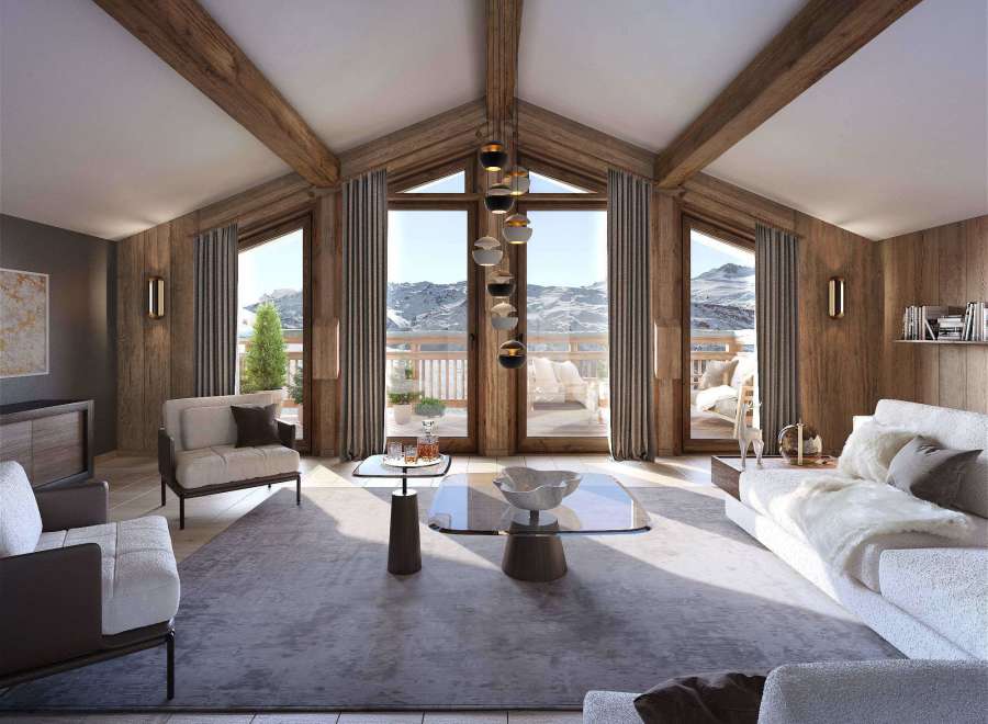 Experience luxury living in this stunning chalet, boasting breathtaking mountain views.