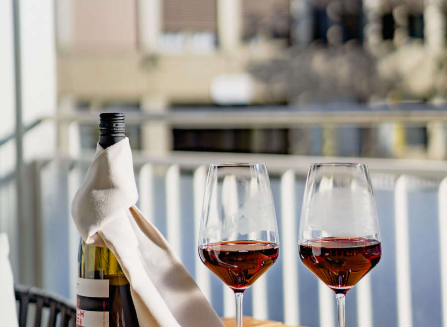 Enjoy a romantic evening on your private balcony with stunning city views.