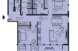 Residence 907 boasts a spacious living/kitchen/dining area (31.