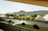 Enjoy breathtaking views of the mountains and lush greenery from this stunning property.