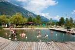 Enjoy a refreshing day at this beautiful lake surrounded by stunning mountain views.