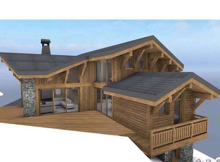 Discover the charm of this stunning wooden chalet, a perfect blend of rustic elegance and modern design.