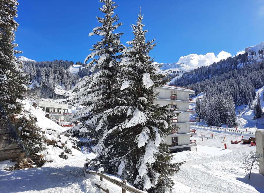 Experience the ultimate winter getaway in this stunning property nestled in a picturesque snowy landscape.