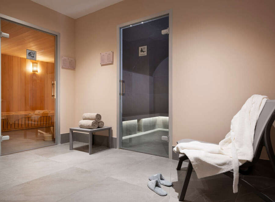 Relax and rejuvenate in our luxurious spa, featuring a traditional Finnish sauna and a modern steam room.