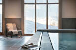 Relax and rejuvenate in our luxurious spa, featuring an indoor pool with stunning mountain views.