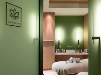 Step into tranquility with this spa room, designed for ultimate relaxation.