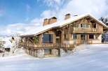 Luxury chalet in the French Alps with stunning mountain views.