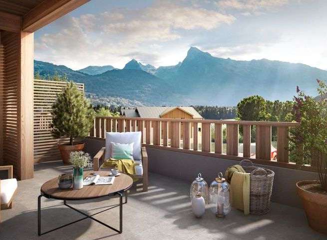 Enjoy breathtaking mountain views from this stunning outdoor space.